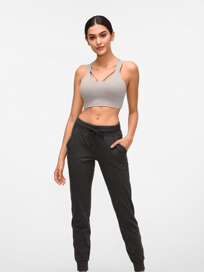 Double Take Tied Joggers with Pockets BLUE ZONE PLANET