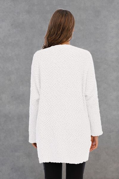 Blue Zone Planet | Pocketed Open Front Long Sleeve Cardigan BLUE ZONE PLANET
