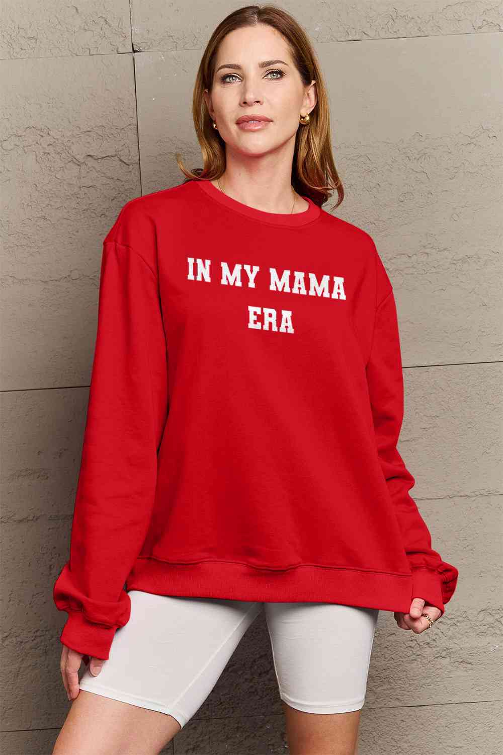 Blue Zone Planet | Simply Love Full Size IN MY MAMA EAR Graphic Sweatshirt BLUE ZONE PLANET