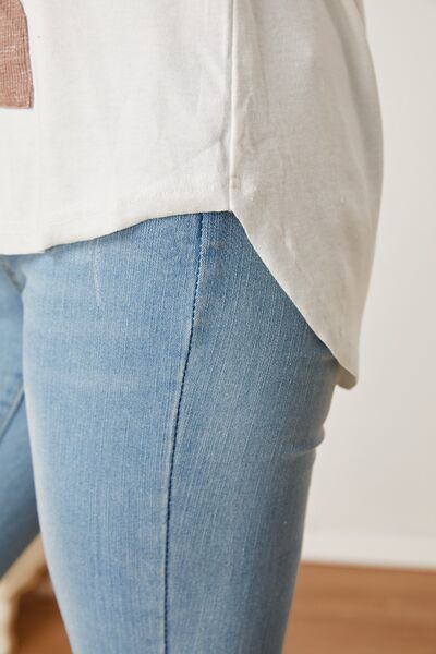 Color Block Drawstring Half Button Hoodie Trendsi