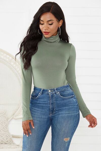 Blue Zone Planet | Turtleneck Long Sleeve Bodysuit BLUE ZONE PLANET