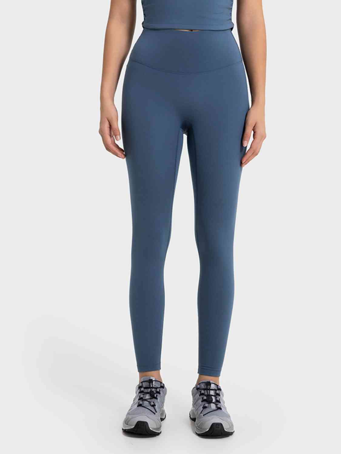 Wide Waistband Sports Leggings BLUE ZONE PLANET