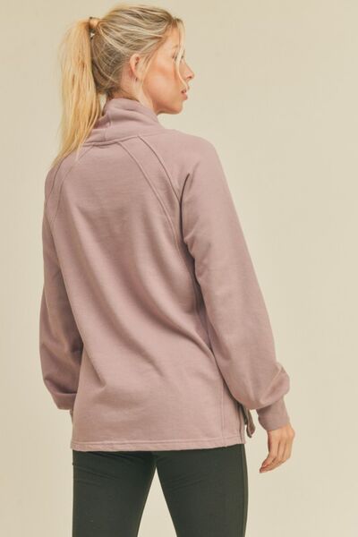 Blue Zone Planet | Kimberly C Drawstring Side Zip Sweatshirt BLUE ZONE PLANET