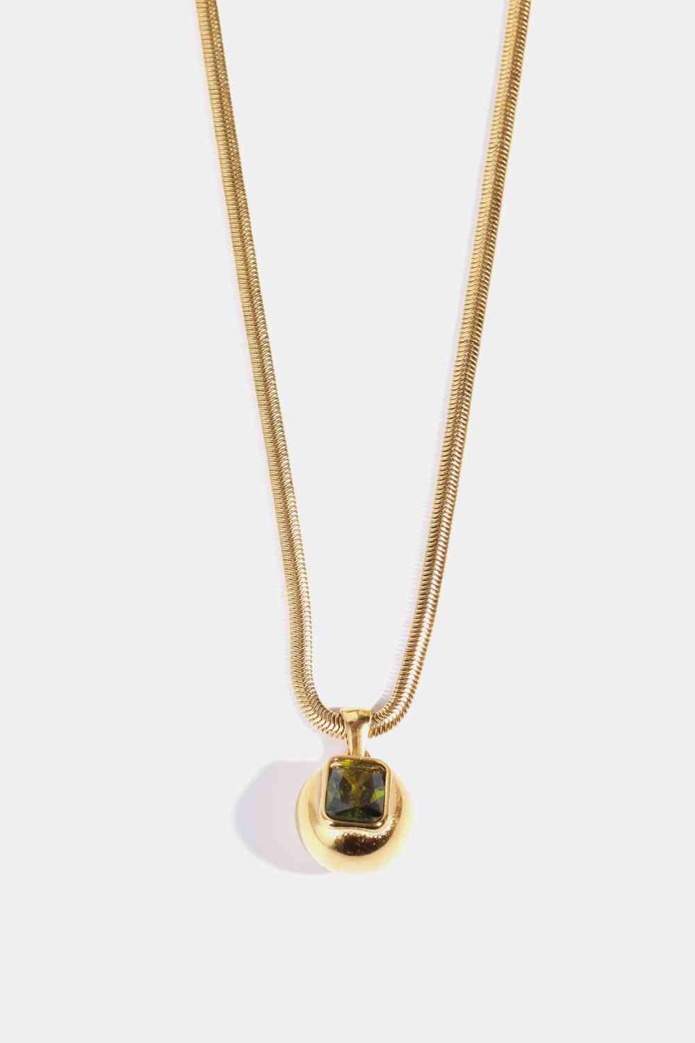 Blue Zone Planet | Zircon 18K Gold-Plated Geometrical Shape Pendant Necklace BLUE ZONE PLANET