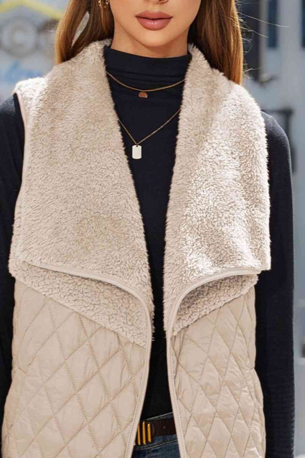 Open Front Collared Vest BLUE ZONE PLANET