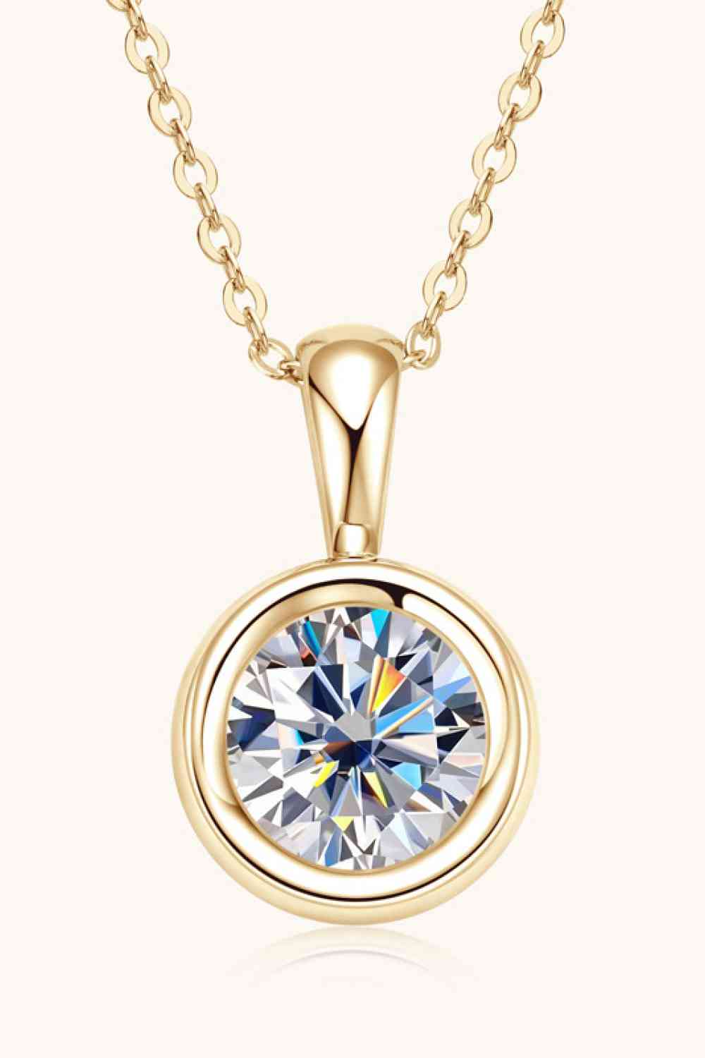 2 Carat Moissanite 925 Sterling Silver Necklace BLUE ZONE PLANET