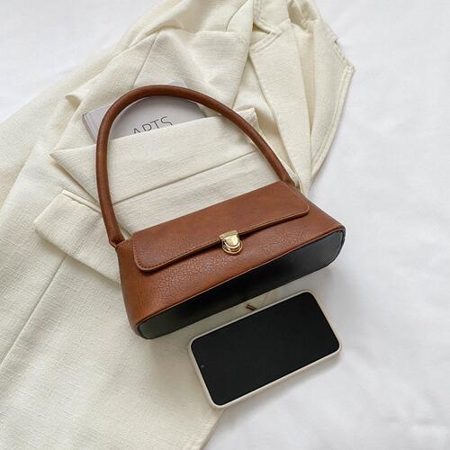 PU Leather Shoulder Bag BLUE ZONE PLANET