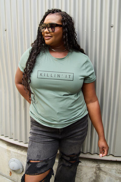 Blue Zone Planet | Simply Love Full Size KILLIN’IT Short Sleeve T-Shirt BLUE ZONE PLANET
