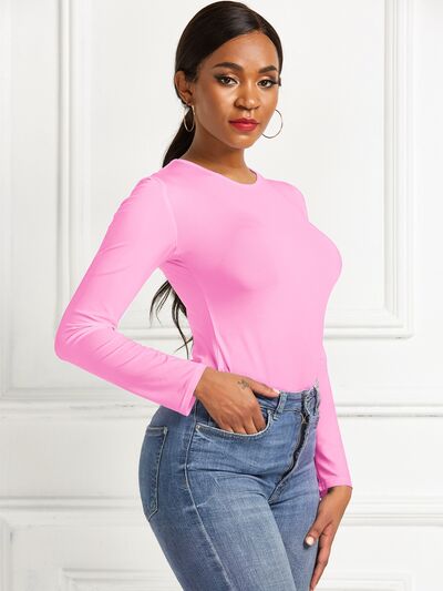 Blue Zone Planet | Round Neck Long Sleeve Bodysuit BLUE ZONE PLANET