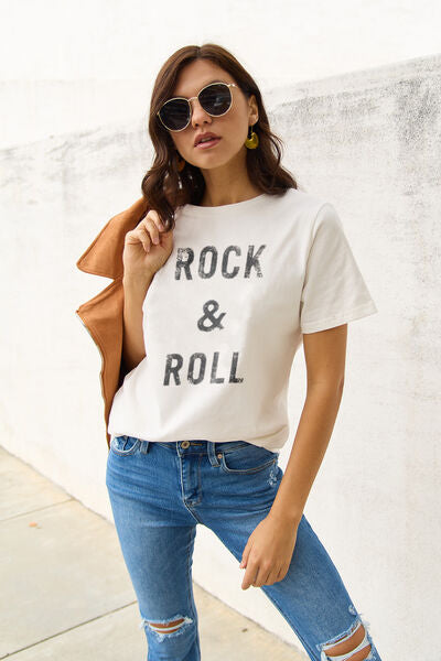 Blue Zone Planet | Simply Love Full Size ROCK & ROLL Short Sleeve T-Shirt BLUE ZONE PLANET