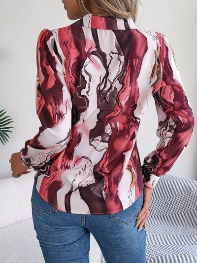 Blue Zone Planet | Printed Button Up Long Sleeve Shirt BLUE ZONE PLANET