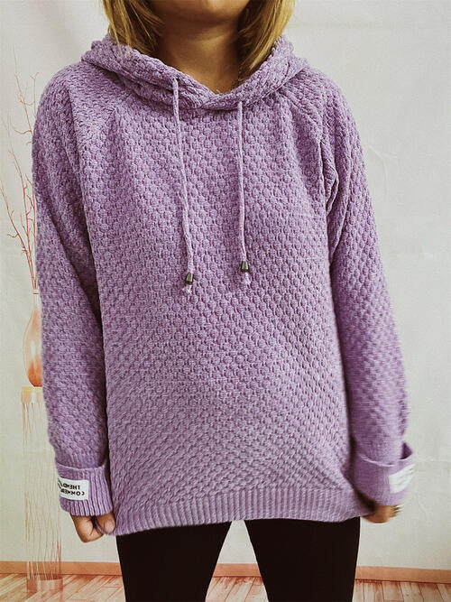 Blue Zone Planet | Drawstring Long Sleeve Hooded Sweater BLUE ZONE PLANET