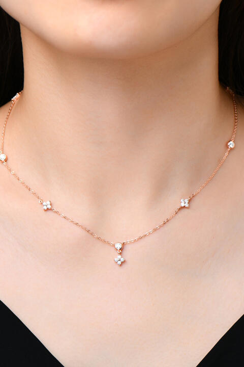 Moissanite 925 Sterling Silver Necklace BLUE ZONE PLANET