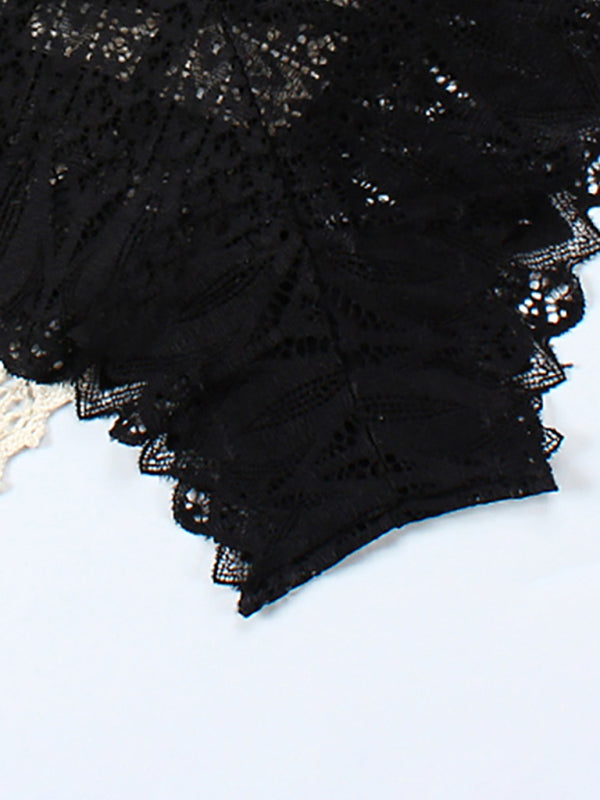 Lace Cross Strap Comfortable Briefs BLUE ZONE PLANET