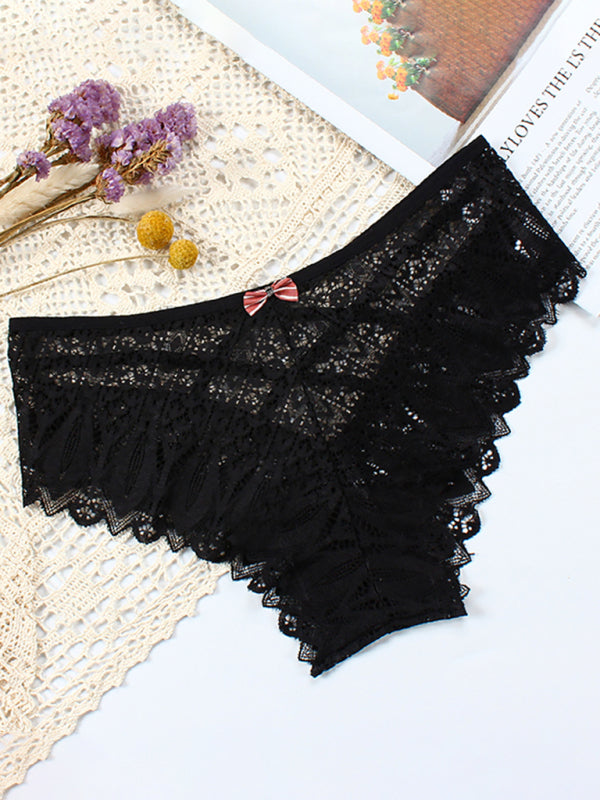 Lace Cross Strap Comfortable Briefs BLUE ZONE PLANET