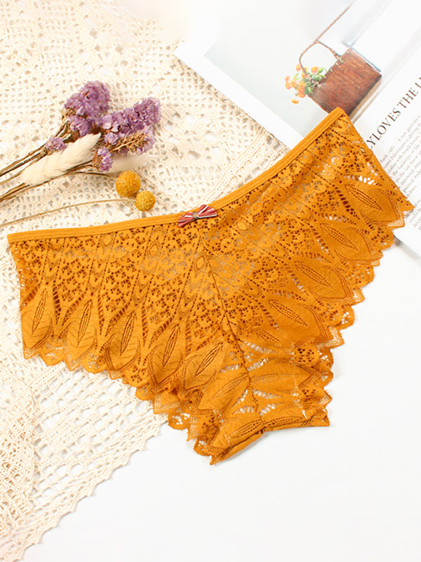 Lace Cross Strap Comfortable Briefs BLUE ZONE PLANET