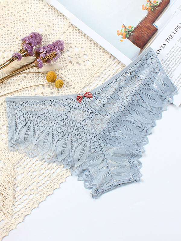 Lace Cross Strap Comfortable Briefs BLUE ZONE PLANET