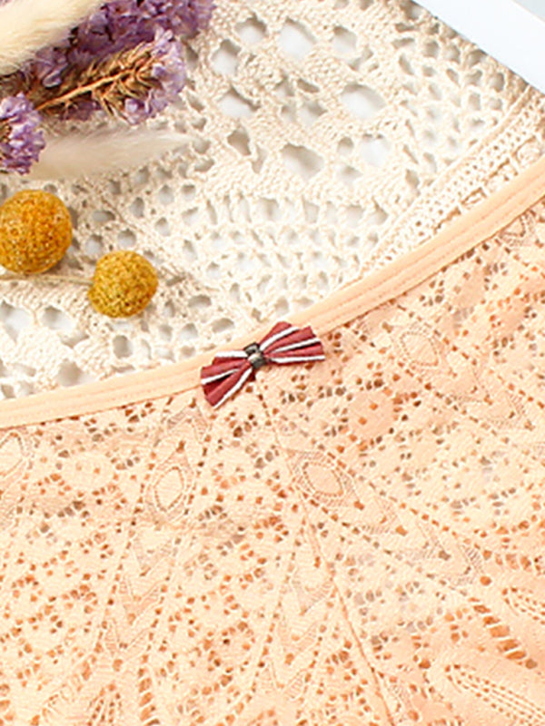 Lace Cross Strap Comfortable Briefs BLUE ZONE PLANET