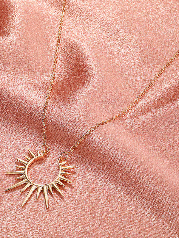 New Arrival Sunflower Pendant Necklace Retro Metal Clavicle Chain Fashion Creative Jewelry BLUE ZONE PLANET