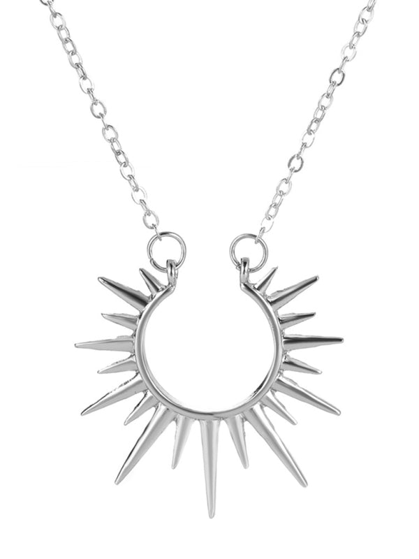 New Arrival Sunflower Pendant Necklace Retro Metal Clavicle Chain Fashion Creative Jewelry BLUE ZONE PLANET