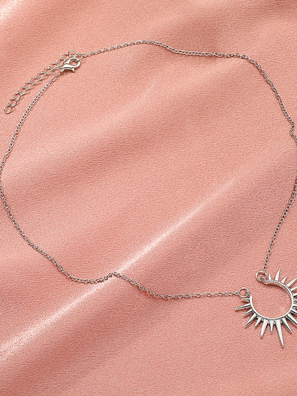 New Arrival Sunflower Pendant Necklace Retro Metal Clavicle Chain Fashion Creative Jewelry BLUE ZONE PLANET