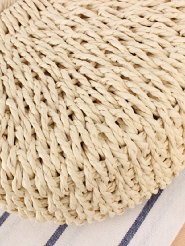 Blue Zone Planet | Half round straw woven bag beach hand woven bag holiday bag BLUE ZONE PLANET
