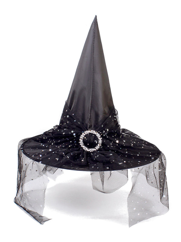 Blue Zone Planet | Halloween Hat Witch Party Black Pointed Hat kakaclo