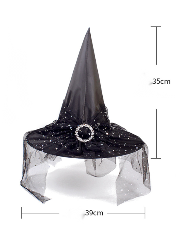 Blue Zone Planet | Halloween Hat Witch Party Black Pointed Hat kakaclo