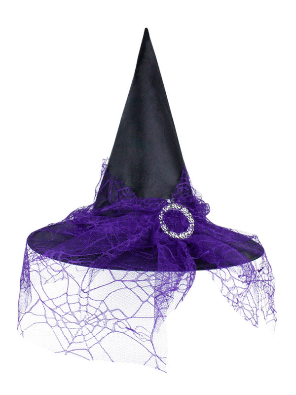 Blue Zone Planet | Halloween Hat Witch Party Black Pointed Hat kakaclo