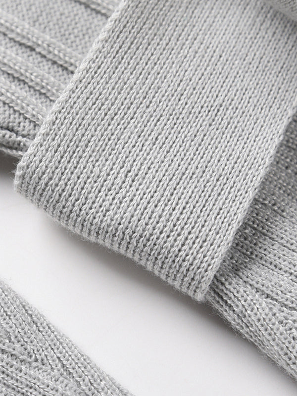 Long Sleeve Cable Knit Sweater Dresses BLUE ZONE PLANET