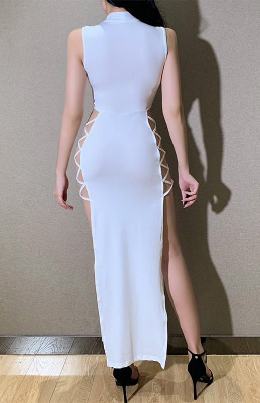 Blue Zone Planet | Summer Sexy High-Slit Strappy Dress kakaclo