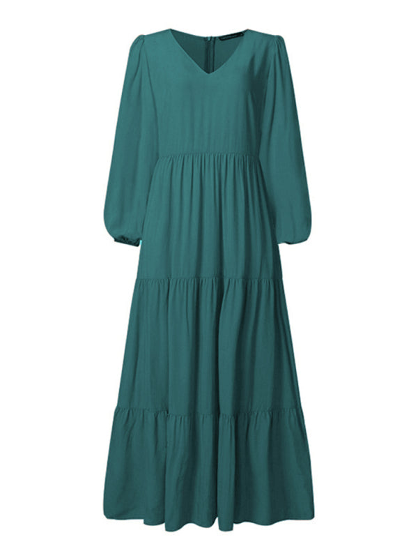 Blue Zone Planet | Autumn Temperament Women'S Large Swing Dress kakaclo