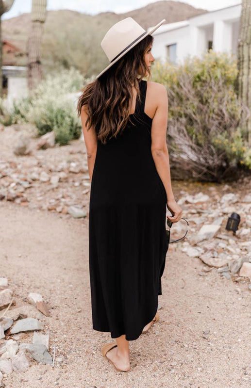 Blue Zone Planet | Hanging Neck Strap Big Skirt Dress BLUE ZONE PLANET