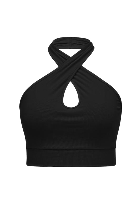Ava's Solid Color Halter Tank Top BLUE ZONE PLANET