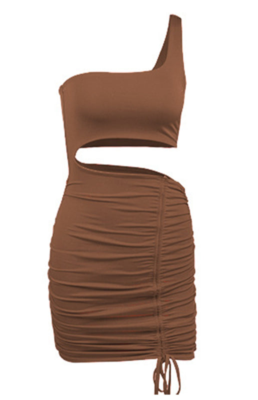 Ladies' Lace-Up Hollow Out Hip Dress BLUE ZONE PLANET