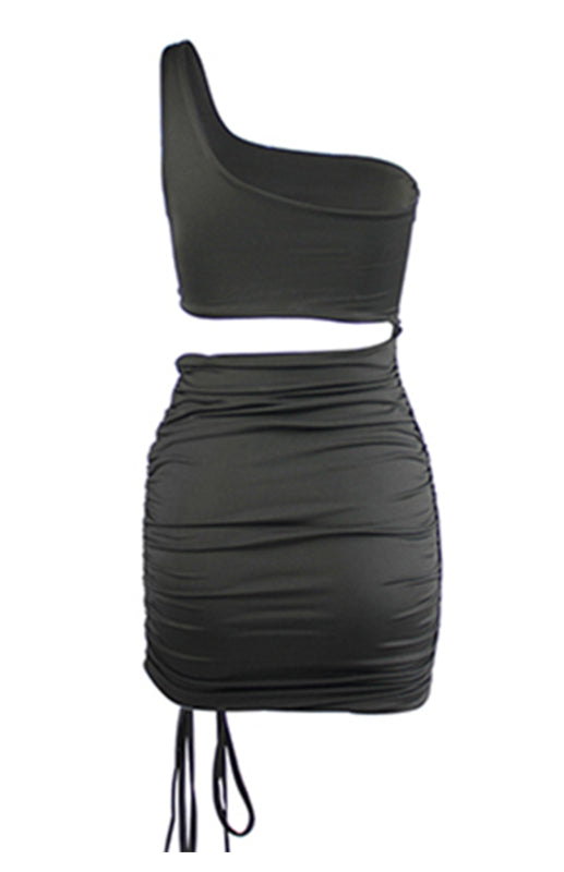 Ladies' Lace-Up Hollow Out Hip Dress BLUE ZONE PLANET