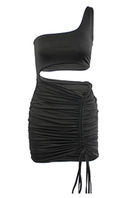 Ladies' Lace-Up Hollow Out Hip Dress BLUE ZONE PLANET