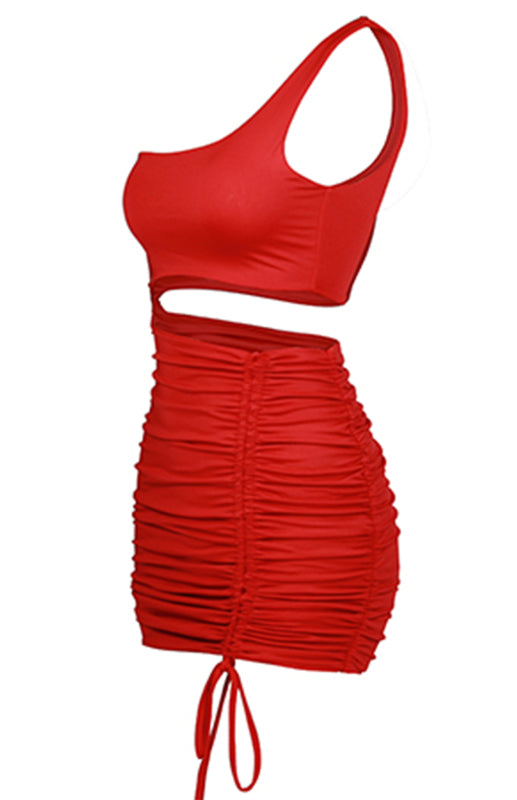 Ladies' Lace-Up Hollow Out Hip Dress BLUE ZONE PLANET