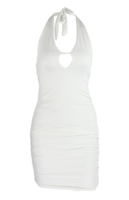 Blue Zone Planet | Women's Sexy Halter Backpack Hip Dress kakaclo