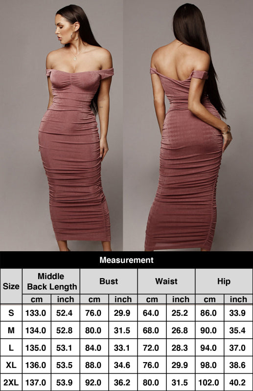 Blue Zone Planet | Sexy Off-the-shoulder Pleated Dress kakaclo