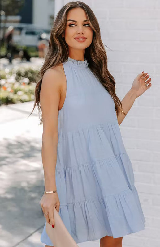 Blue Zone Planet | Women's Solid Color Sleeveless Loose Dress kakaclo