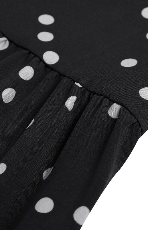 Blue Zone Planet | V Neck Sling Polka Dot Maxi Dress BLUE ZONE PLANET
