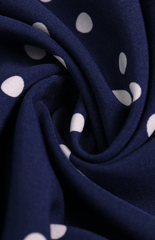 Blue Zone Planet | V Neck Sling Polka Dot Maxi Dress BLUE ZONE PLANET