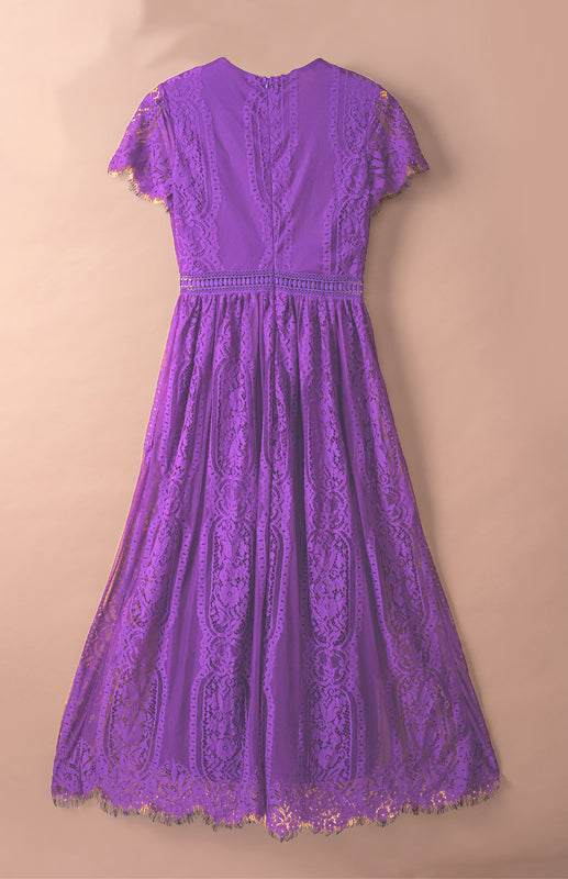 Charlotte's Heartfelt Lace Maxi Dress Blue Zone Planet