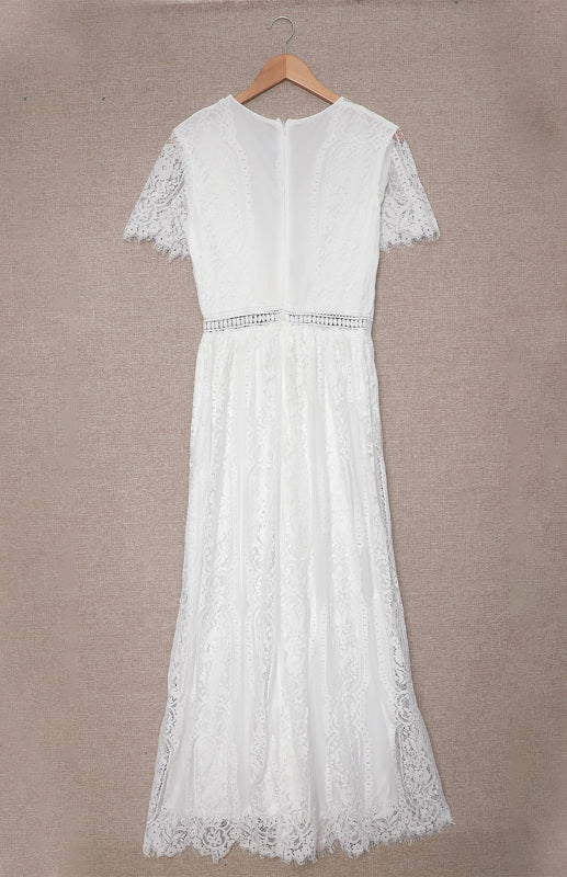 Charlotte's Heartfelt Lace Maxi Dress Blue Zone Planet
