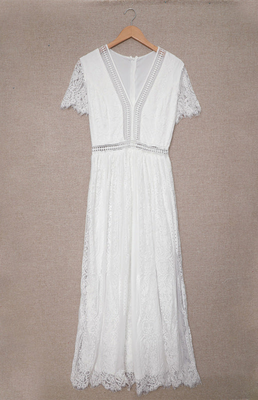 Charlotte's Heartfelt Lace Maxi Dress Blue Zone Planet