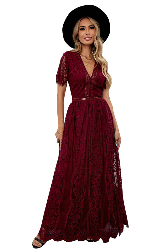 Charlotte's Heartfelt Lace Maxi Dress Blue Zone Planet