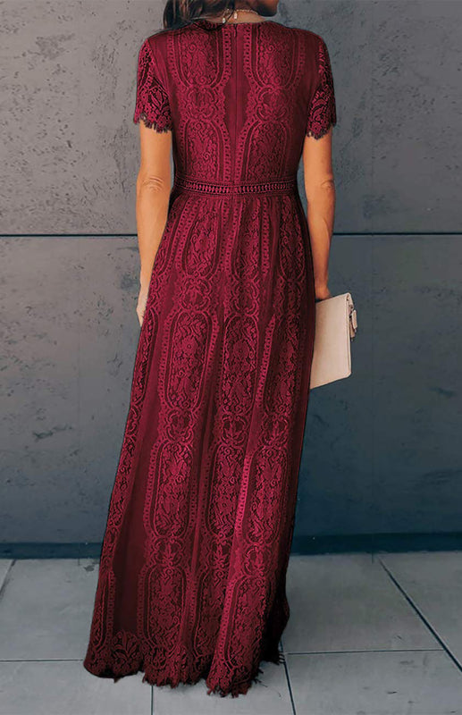 Charlotte's Heartfelt Lace Maxi Dress Blue Zone Planet