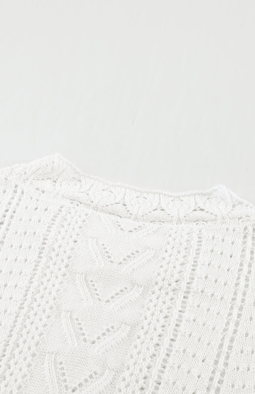 Blue Zone Planet | Long Sleeve Cutout Petal Sleeve Sweater kakaclo