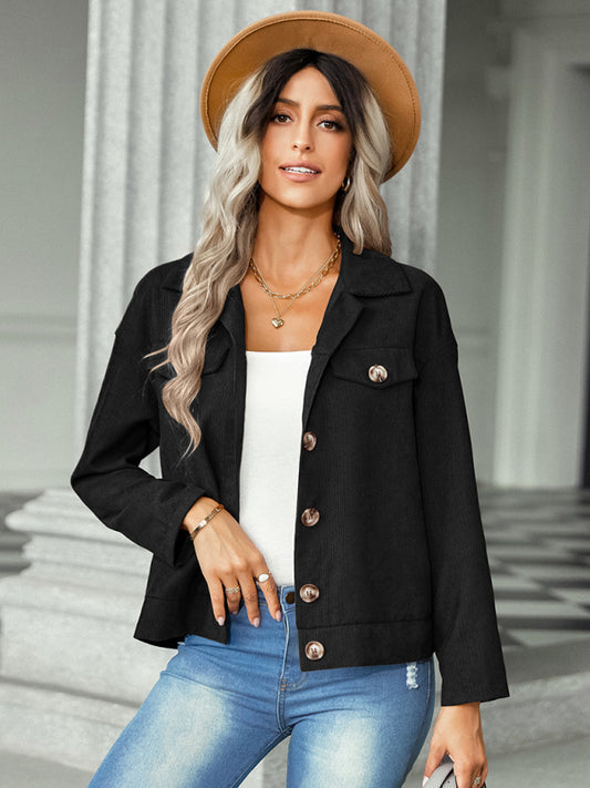 fashion versatile jacket corduroy jacket kakaclo